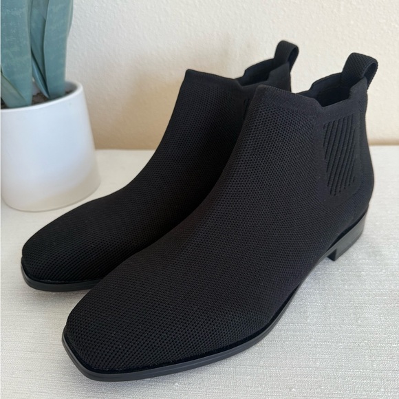 New VIVAIA Ryan Pro Squared Toe Black Knit Slip In Ankle Booties EU39.5 US 8.5 - Picture 6 of 14